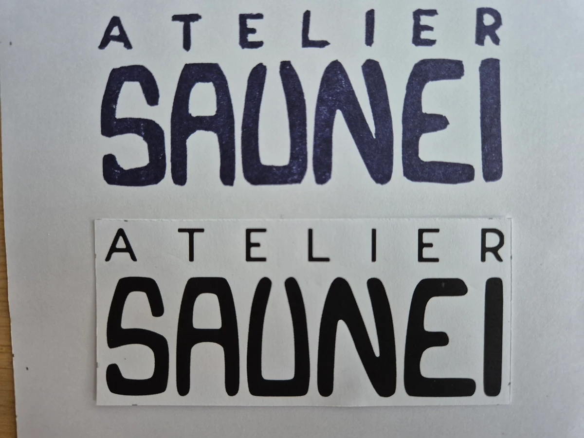 Comparison between my stamp and the design printed from the printer