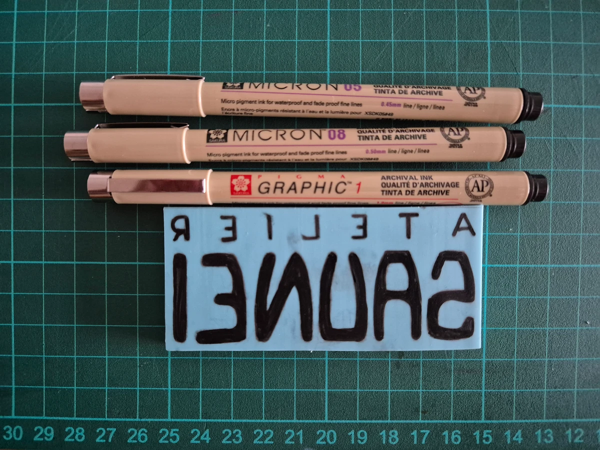 Design inked with pen – watch for smudges